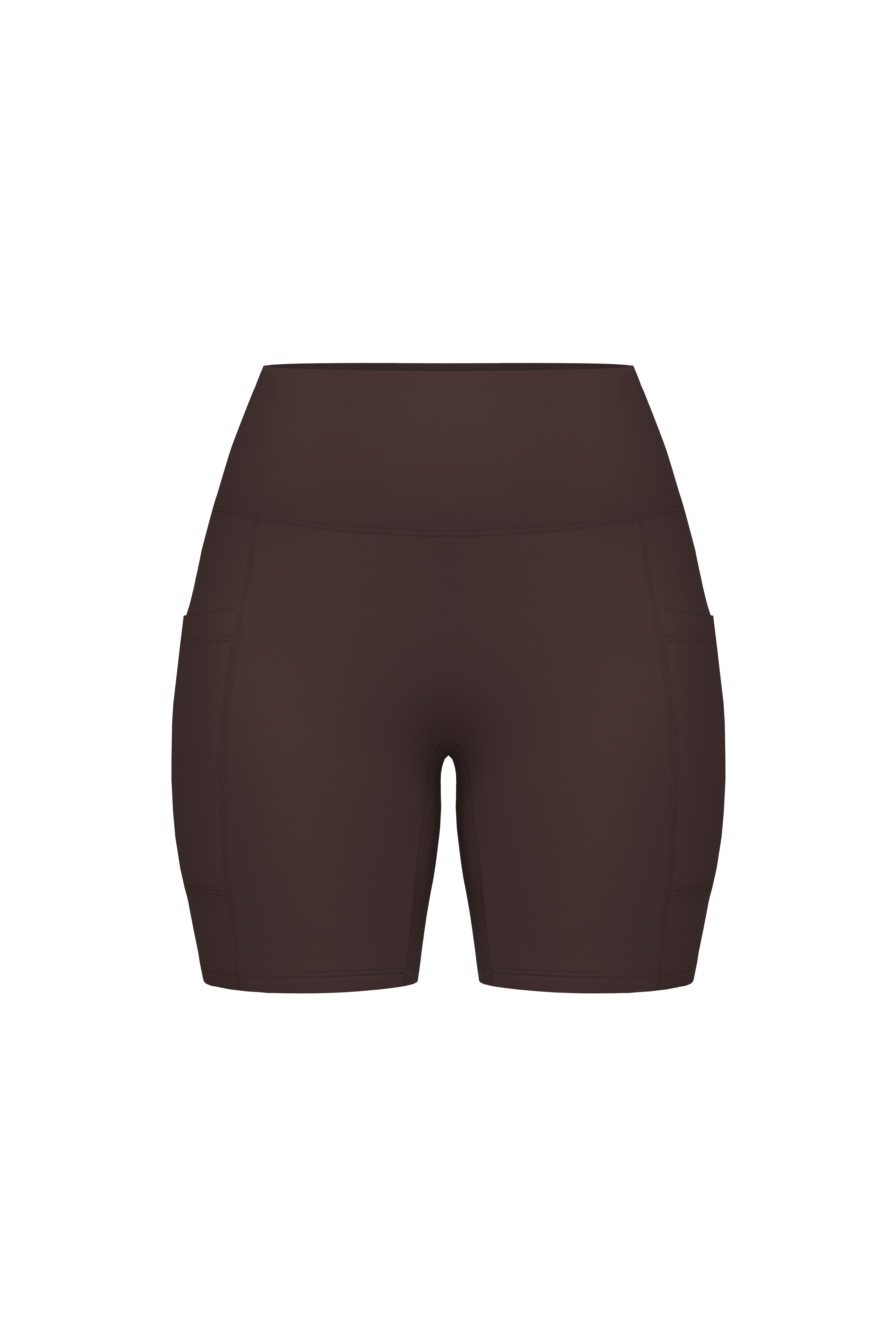 Essentials Invisible Scrunch Pocket 4.5" Shorts - Mocha Brown