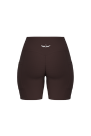 Essentials Invisible Scrunch Pocket 4.5" Shorts - Mocha Brown