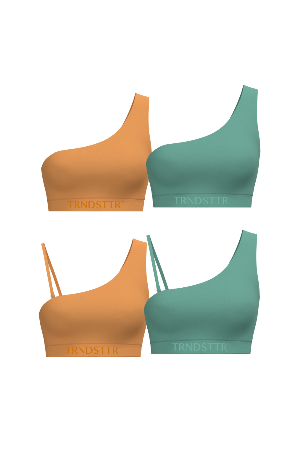 One Shoulder Crop 2-Pack