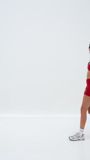 AirSilk™ Contour Halter Crop - Chilli