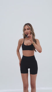 Essentials Strappy Crop - Black