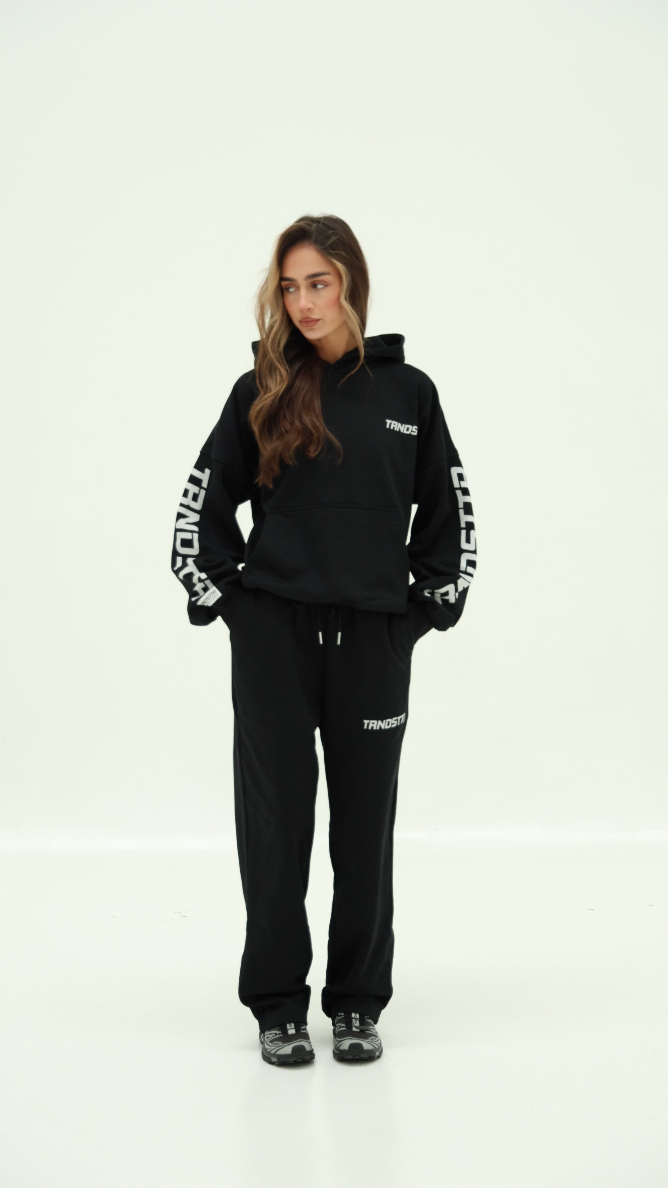 Original Oversized Boxy Logo Hoodie - Jet Black