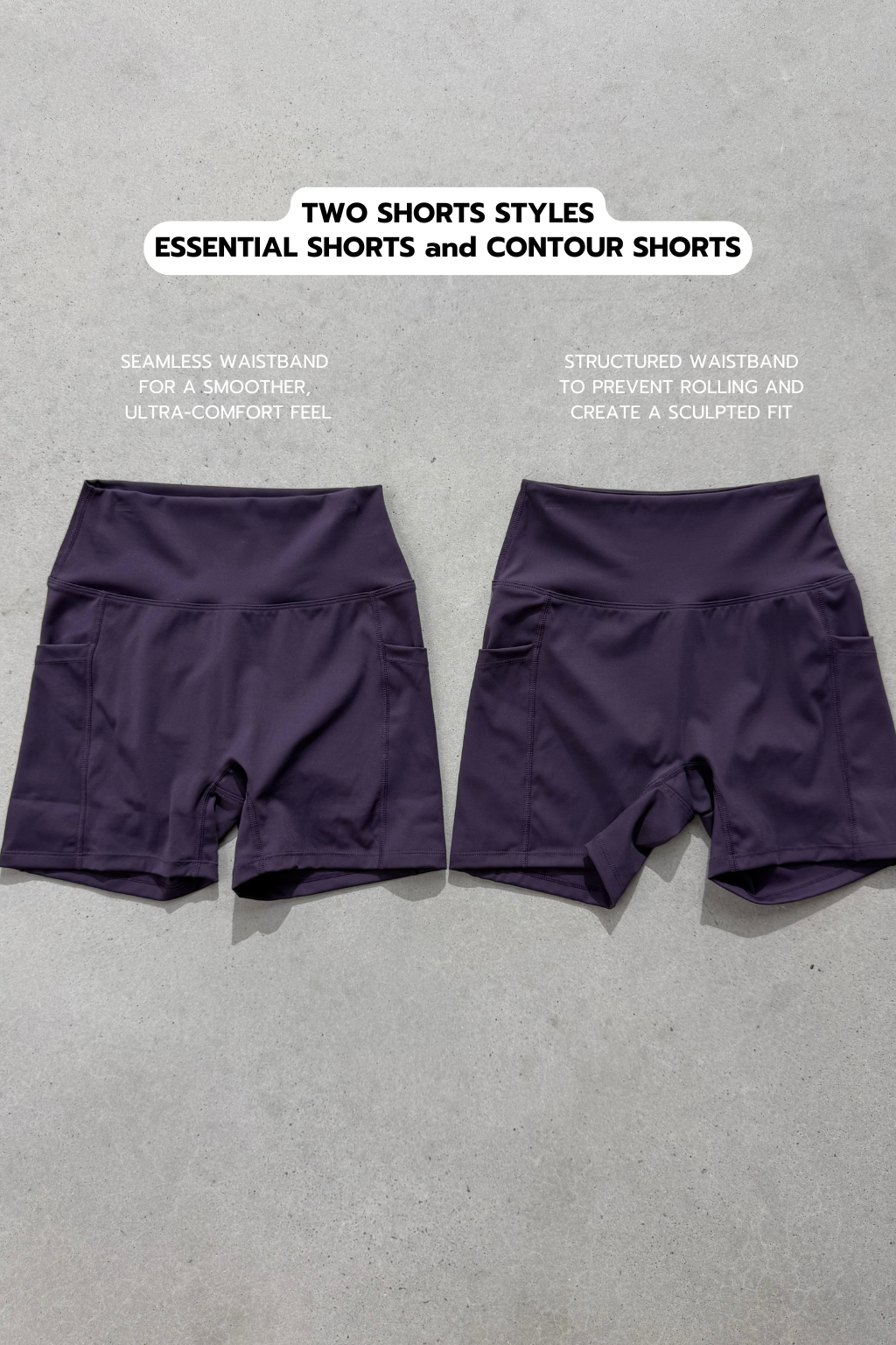 AirSilk™ 4" Invisible Scrunch Pocket Essentials Shorts - Plum