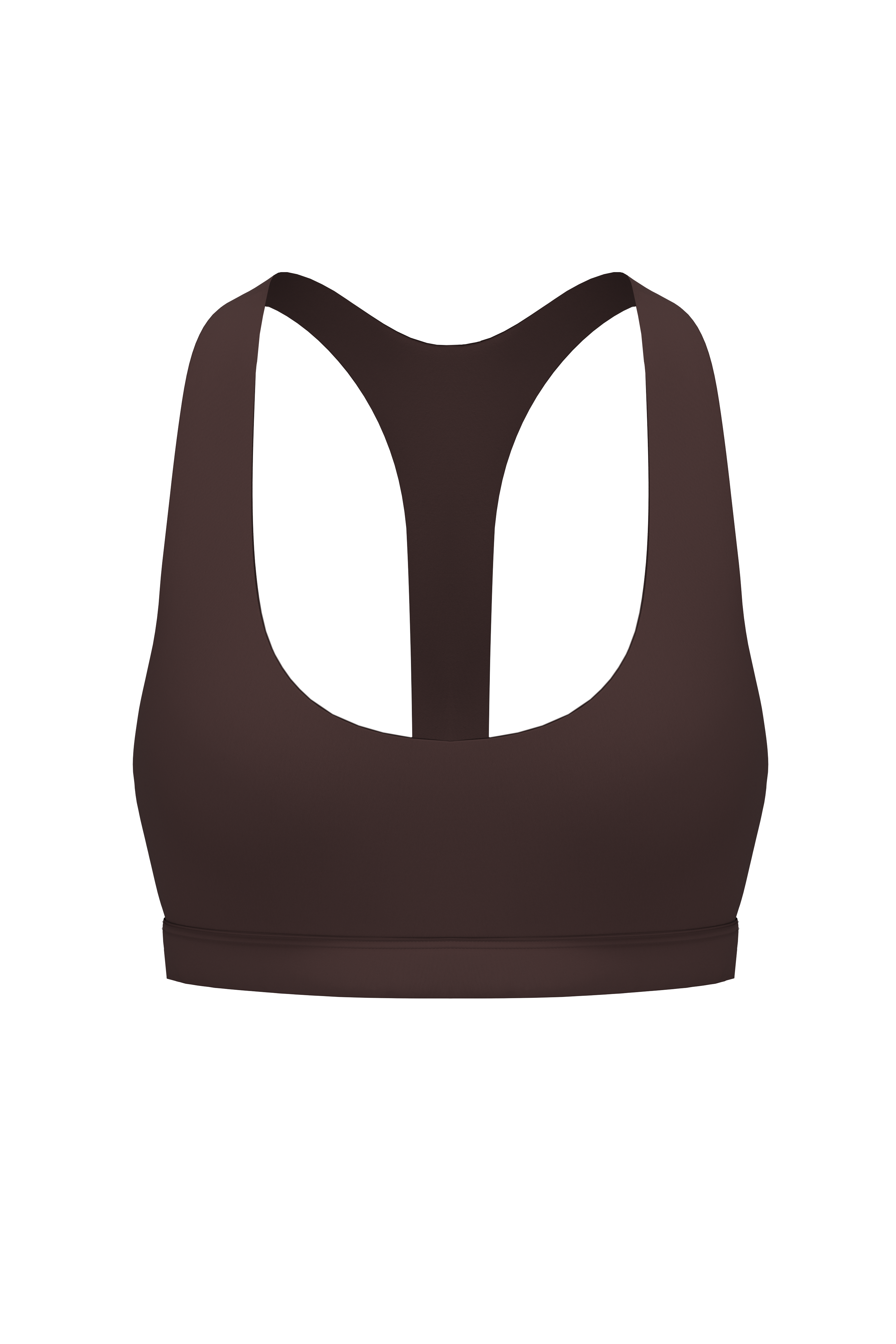 Essentials Racer Crop - Mocha Brown