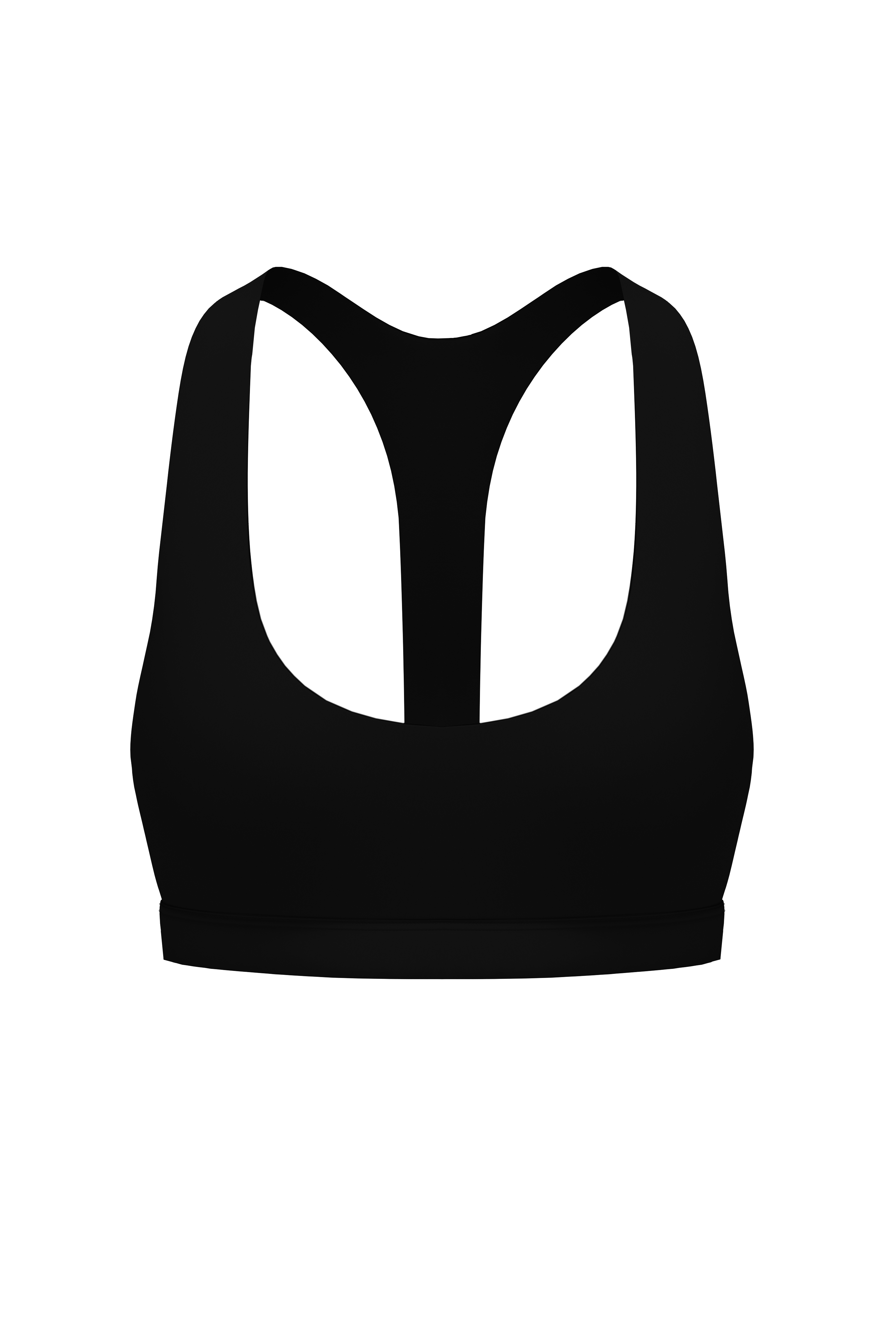 Essentials Racer Crop - Black